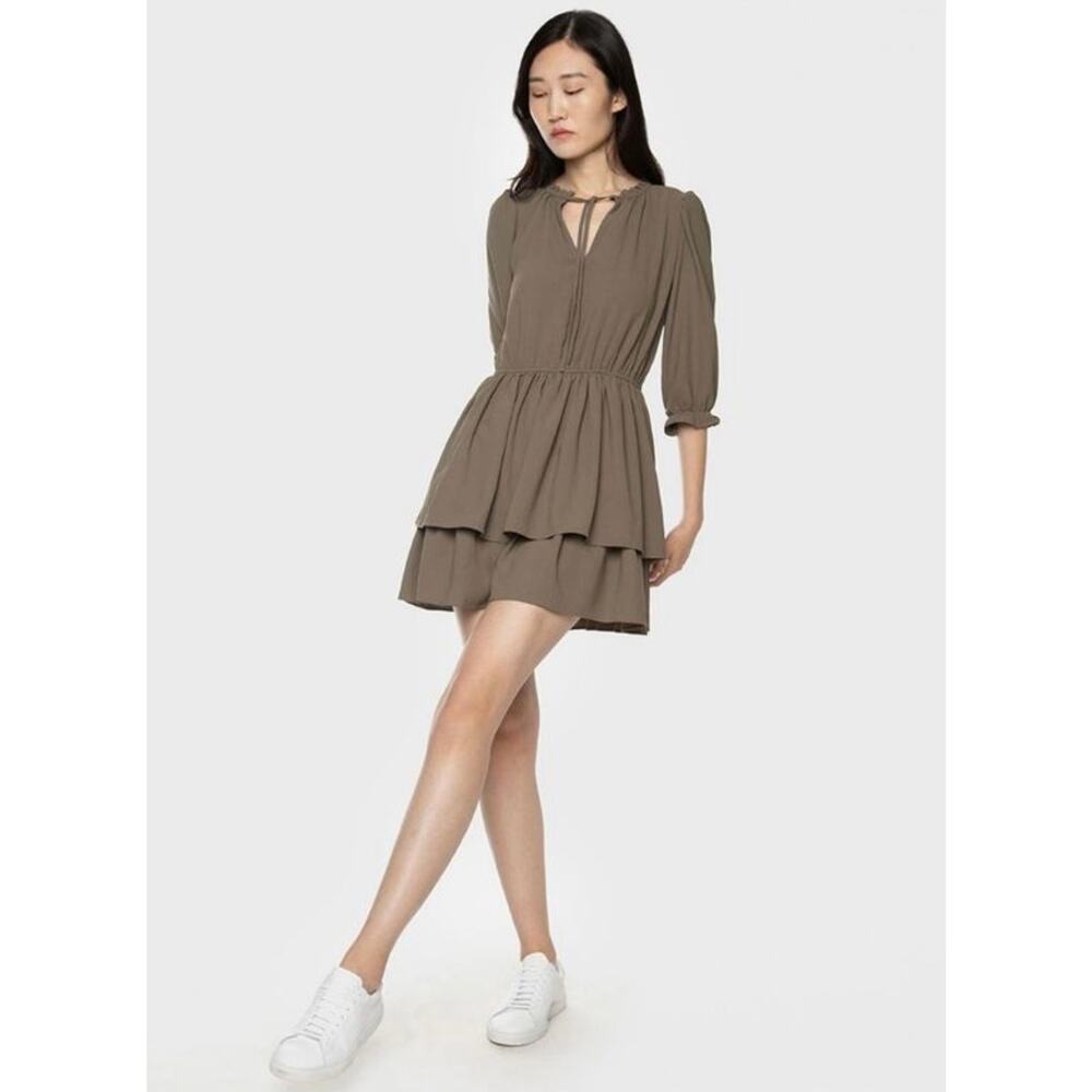 Black Tape Dex Tiered Mini Dress